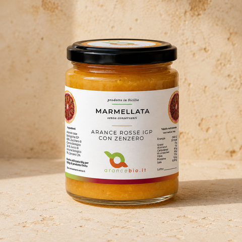 Marmellata di Arance Rosse con Zenzero (6 Vasetti)