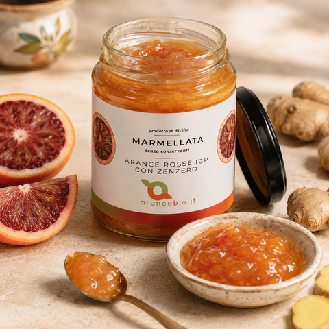 Marmellata di Arance Rosse con Zenzero (6 Vasetti)